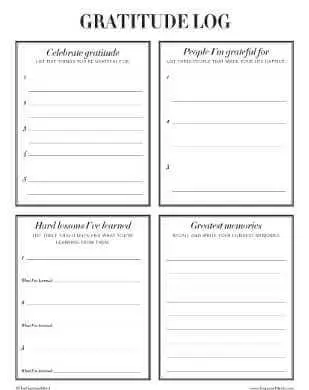 Happiness Exercises Gratitude Journal