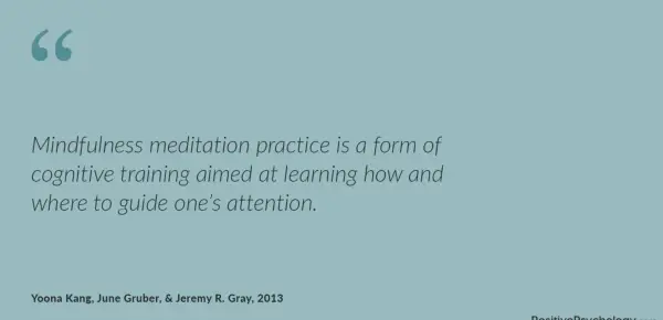 Mindfulness is cognitive training