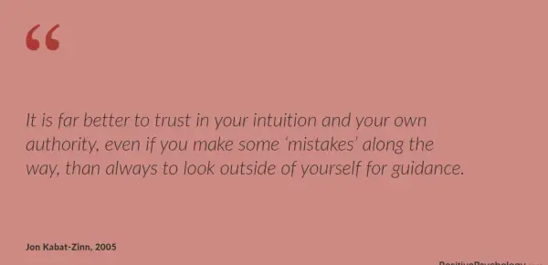 Trust your intuition
