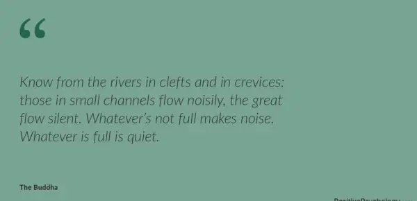 Whatever is not full makes noise