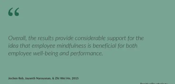 Employee mindfulness is beneficial