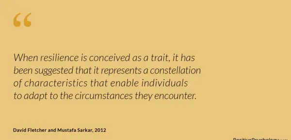 Fletcher and Sarkar Resilience Trait Quote