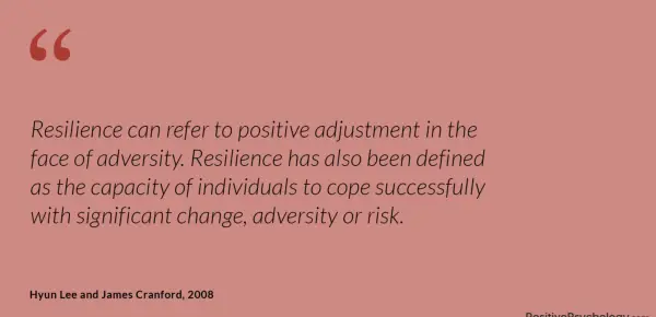 Lee and Cranford Resilience Positive Adjustment Quote