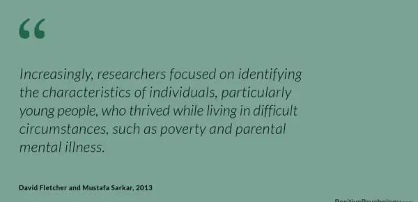 Fletcher and Sarkar Resilience Difficult Circumstances Quote