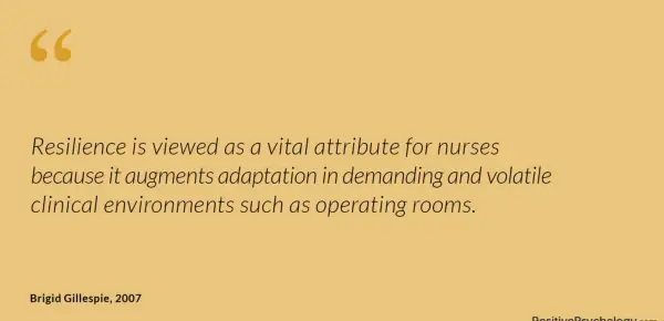 Gillespie Resilience for Nurses Quote