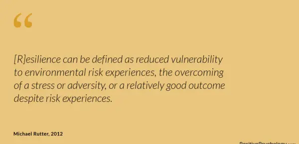 Rutter Resilience Reduced Vulnerability Quote