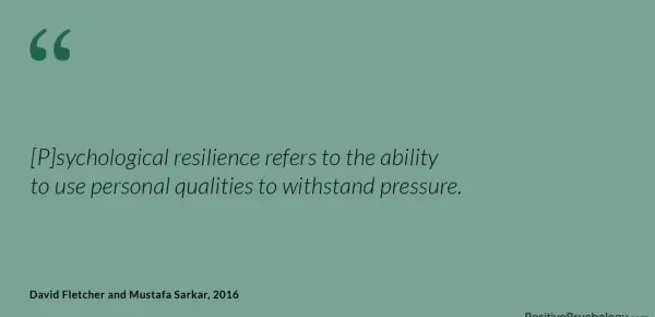 Fletcher and Sarkar Resilience Personal Qualities Quote