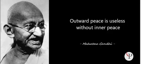 Outward peace is useless without inner peace