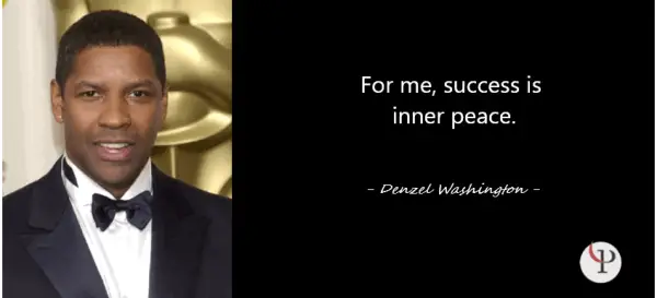 For me, success is inner peace.