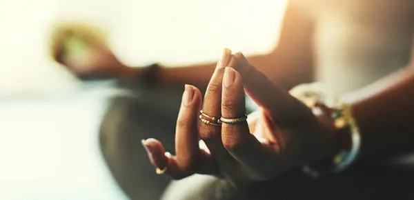 woman meditating - self-acceptance meditation exercise 